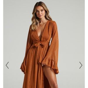 Showpo. - DANGEROUS WOMAN DRESS IN RUST